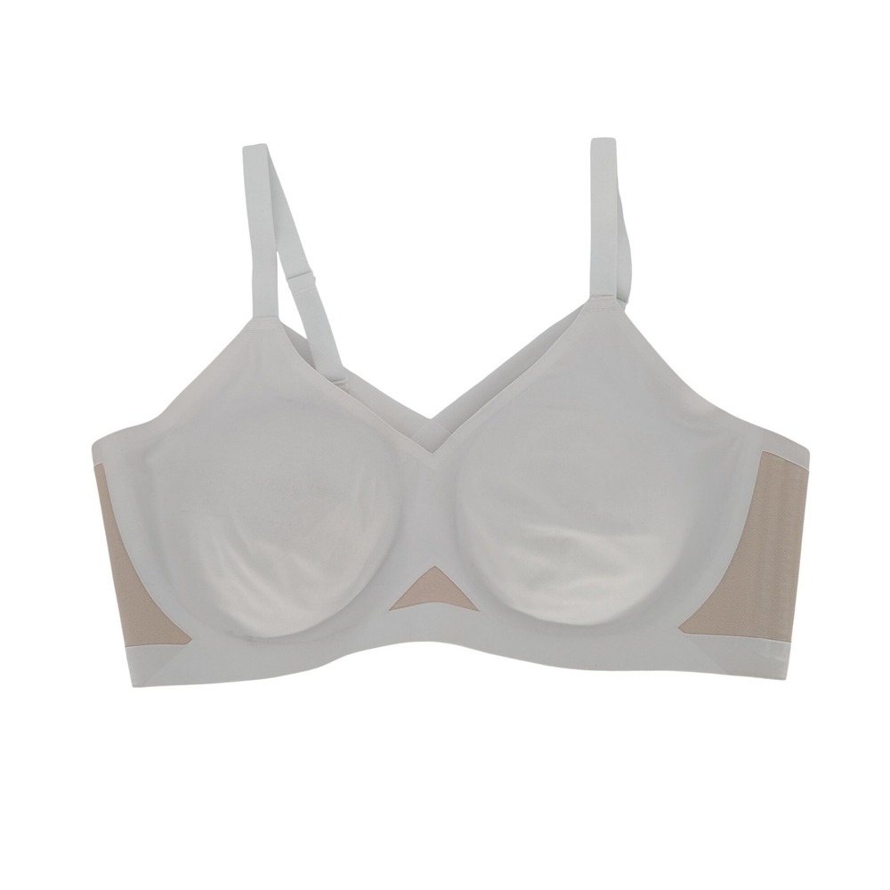 Honeylove Crossover‎ Bra Women 2X White Wire-Free Supportive Seamless Minimalist